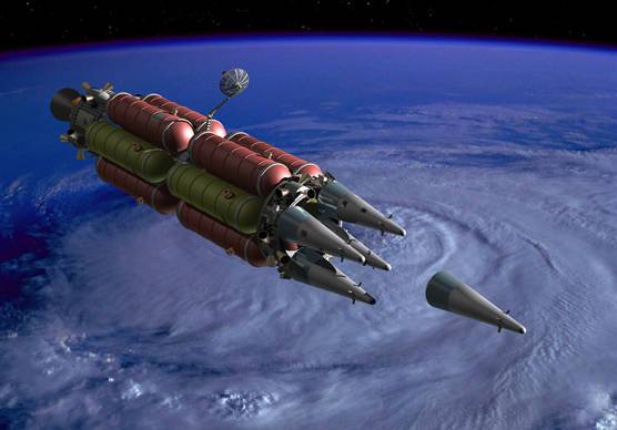 反衛(wèi)星武器想象圖。