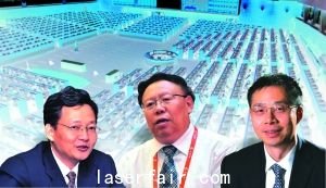 左起李大霄、曹鳳岐、李迅雷 張常春/制圖