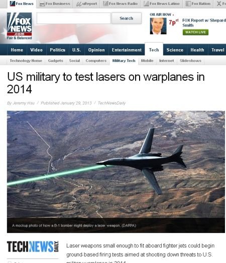 美國FOX新聞網(wǎng)報(bào)道截圖